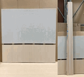 Mountable Tackboard w/ Shelf 90×41 Ivory Birch