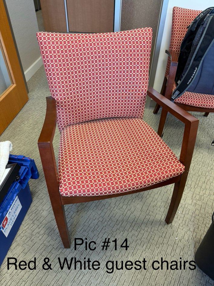 Red &amp; White guest chairs