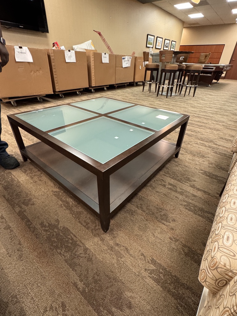 Glass top coffee table - Square