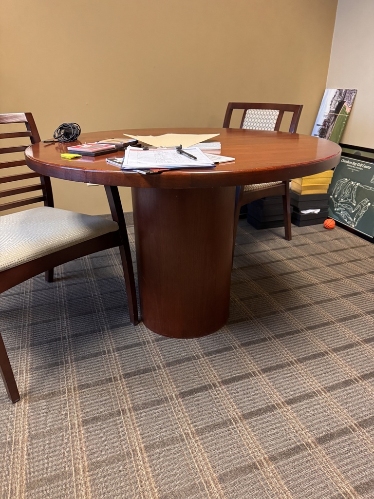 Wood circle office table