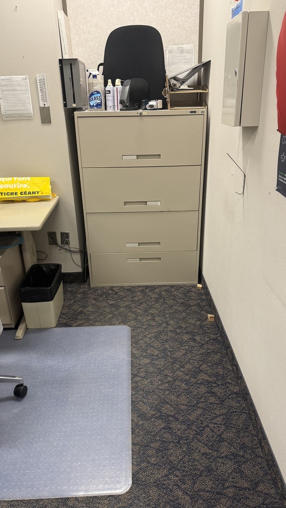 Filing cabinet with four drawers