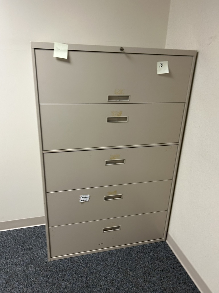 5H Lateral File Cabinets w Plastic Handles 42
