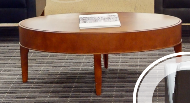 Oval coffee table