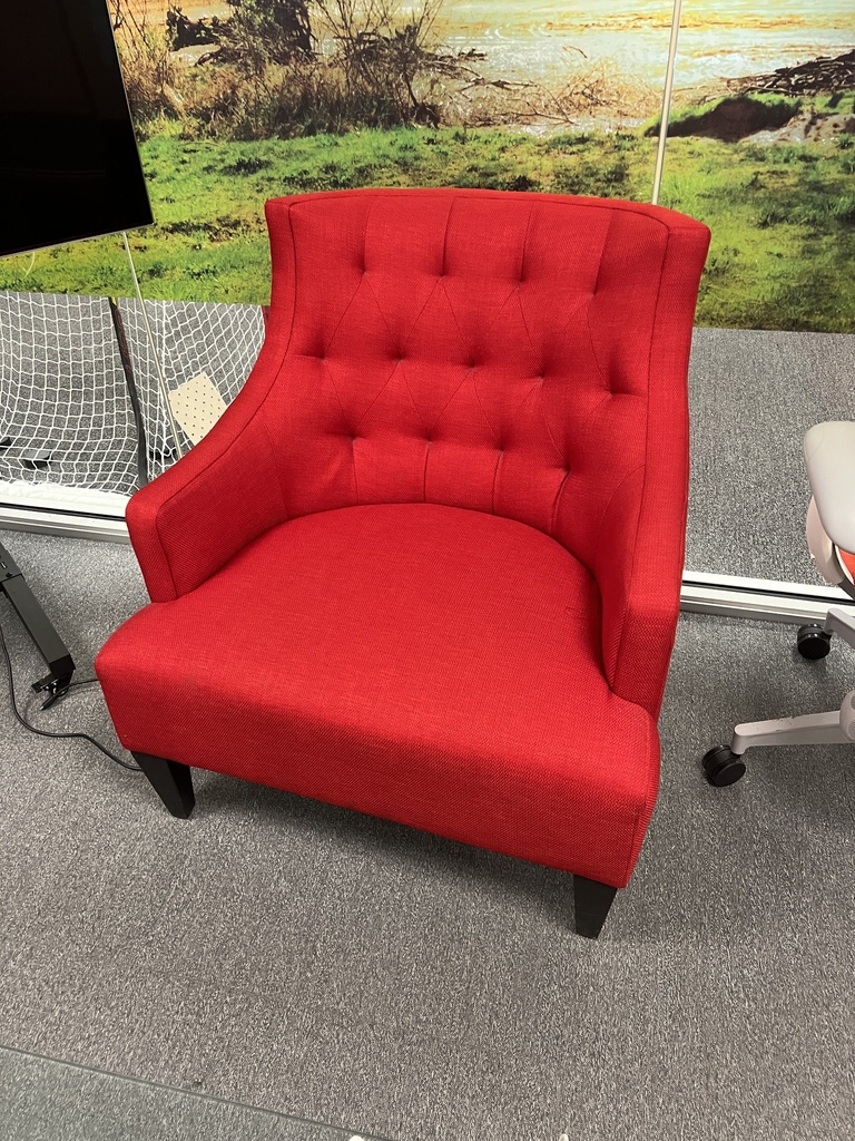 Red lounge chair
