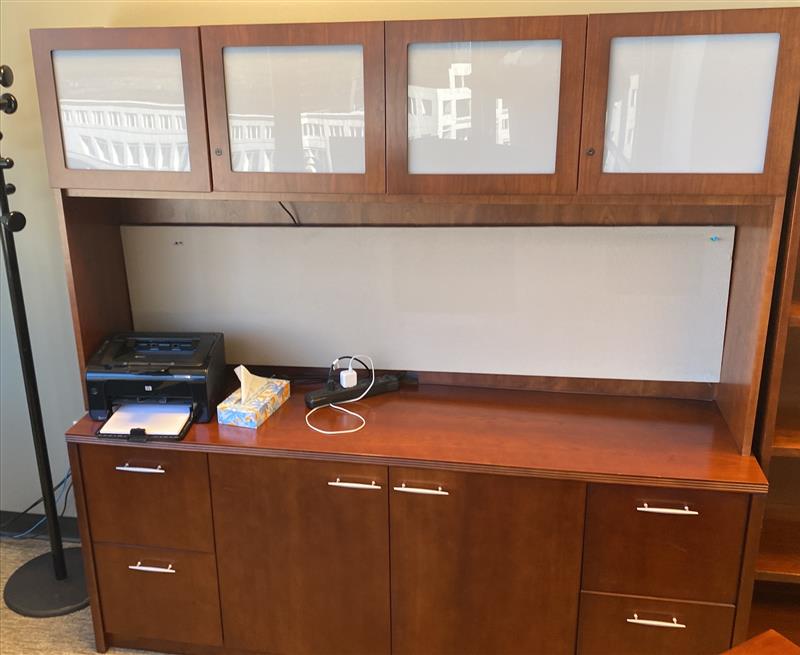 Executive Hutch Glass Door
