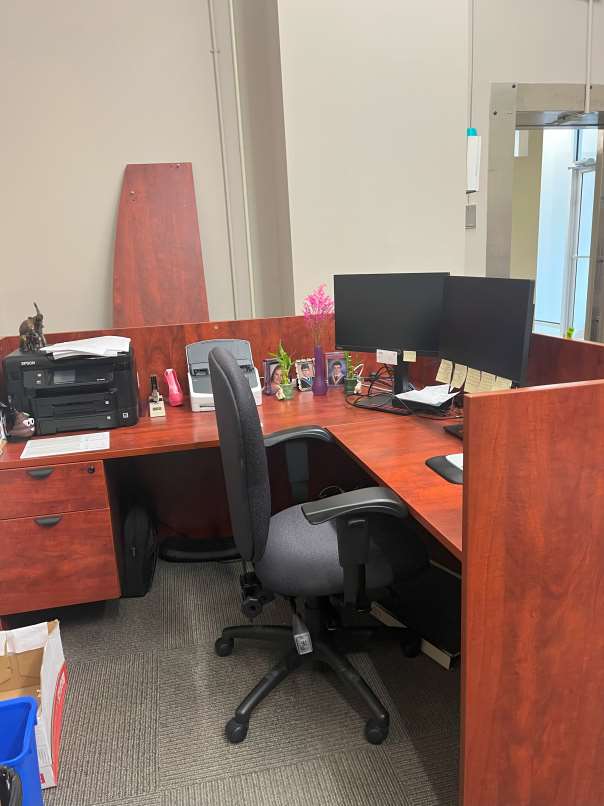 Reception Desk with Overhang