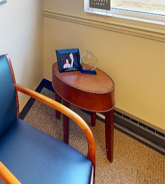 Small round side table