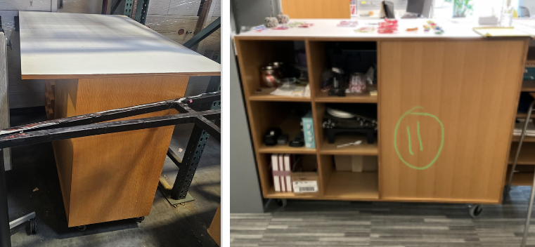 Rolling plan cabinet