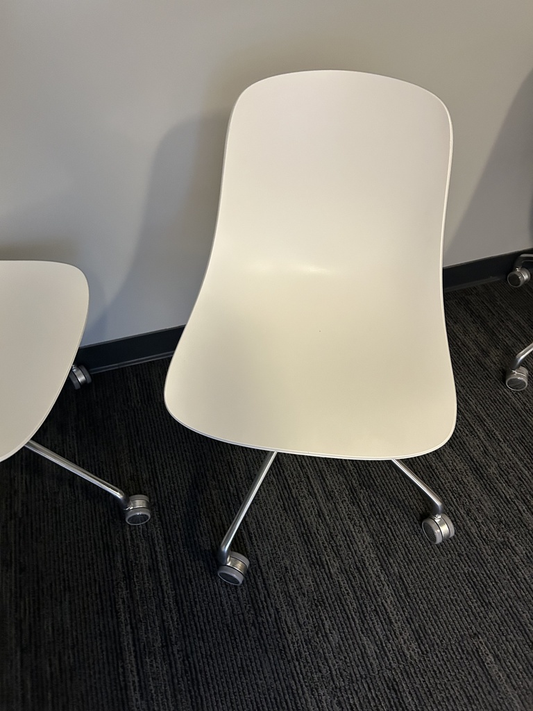White Rolling chairs