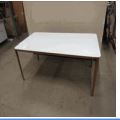 29X72X36 TABLE, WOOD FRAME W/ GLASS TOP (2PCS)