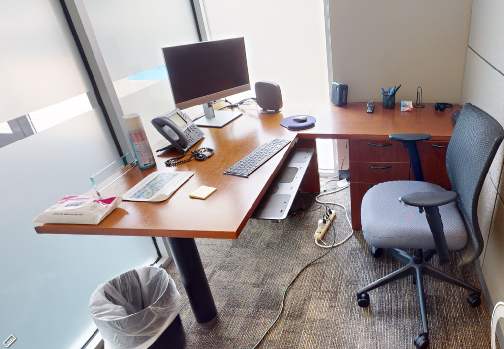 L-shaped desk