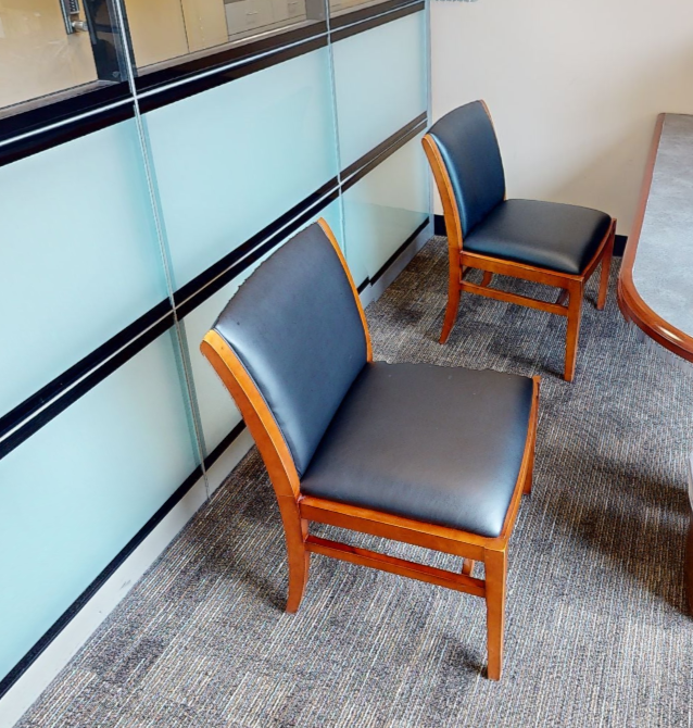 Black Guest Chair, No Arms