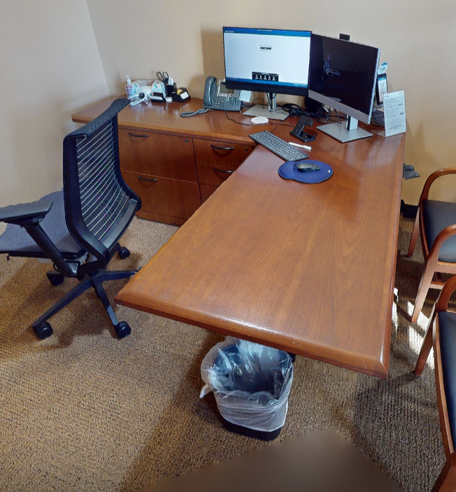 L-shaped desk