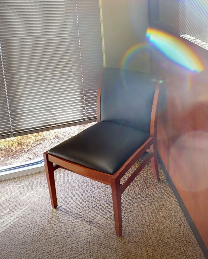 Black side chair w/o arms