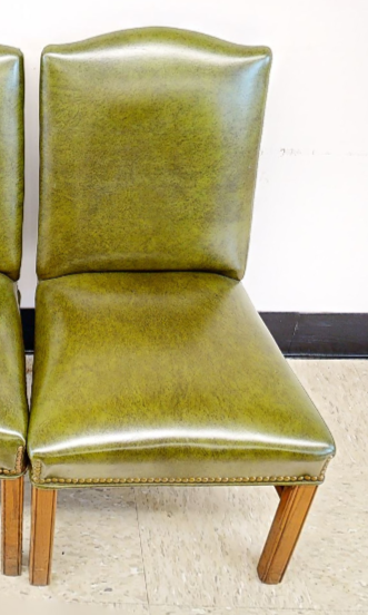 Green no arms chair