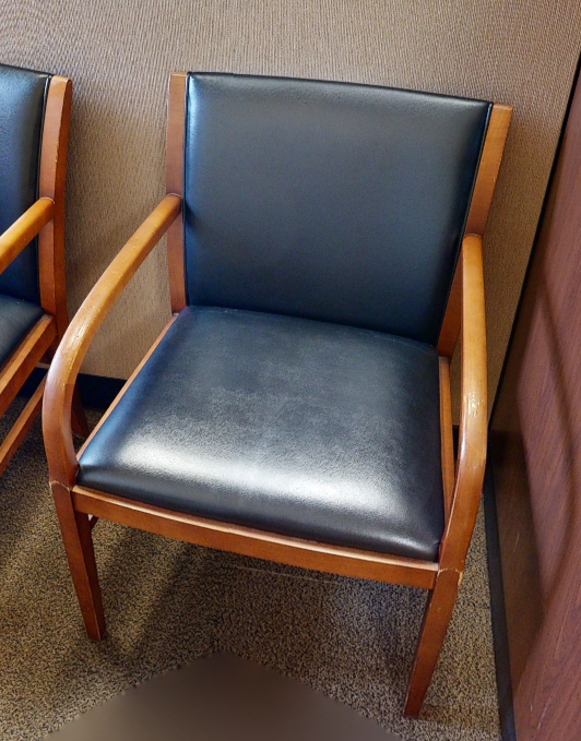 Black Leather Guest Chair