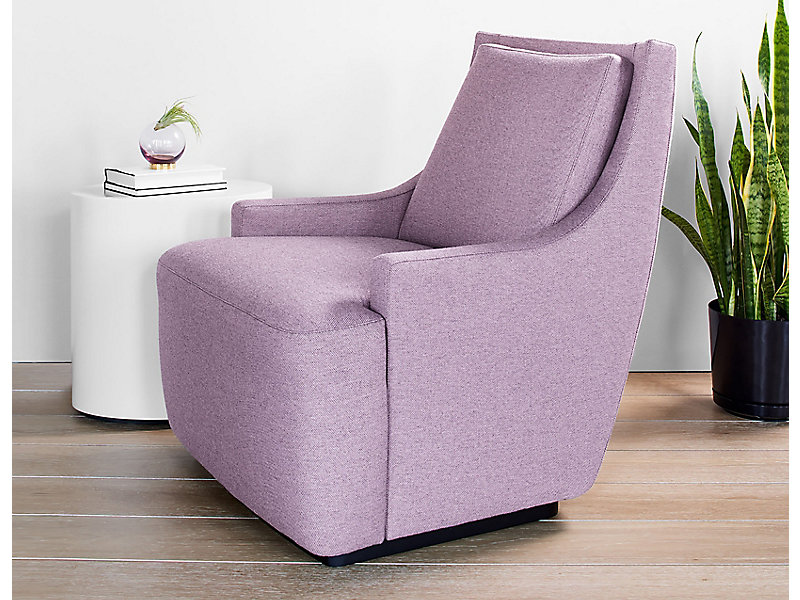 SCOOP LOUNGE CHAIR SWIVEL BASE, PURPLE
