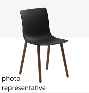 SIDE CHAIR NO ARMS, GRAY LEATHER. MAHOG. LEGS