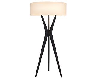 BELAIR FLOOR LAMP, BLK +  SHADE FOR BELAIR FLOOR LAMP, BLK LAMP/WHITE SHADE