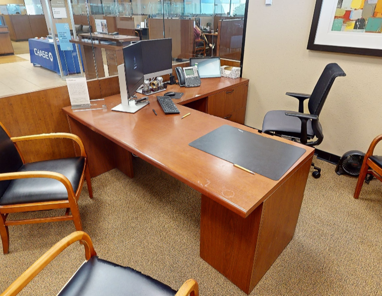 L-shaped desk