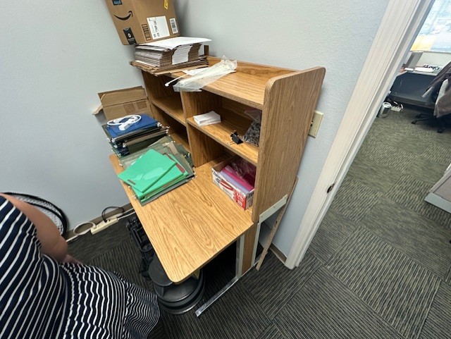 Wood Storage Desk