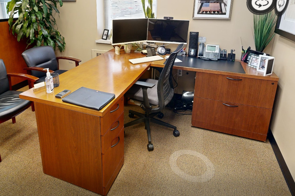 L-shaped desk