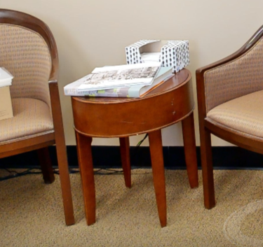 Round side table