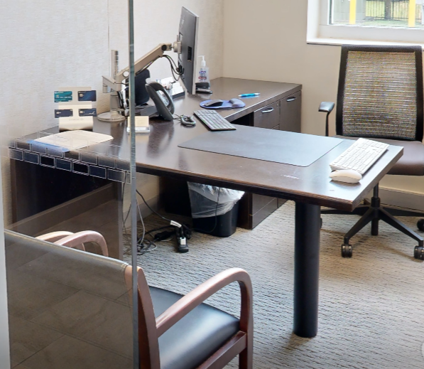 L-shaped desk