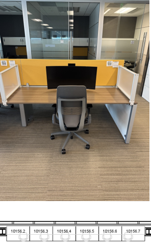 Steelcase Workstation - Row of 6 across (must be together)