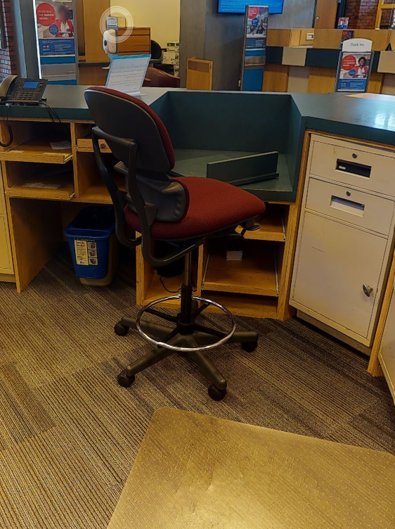 Red Task Chair without arms