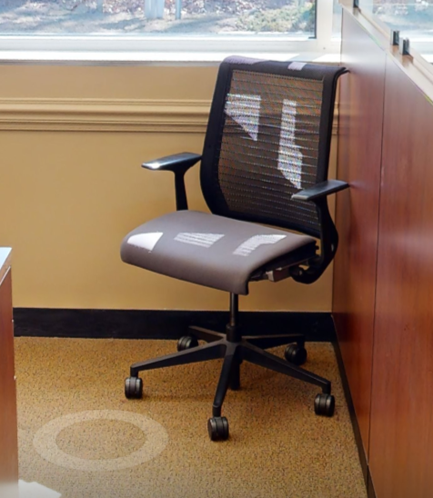 Grey &amp; blk task chair with arms