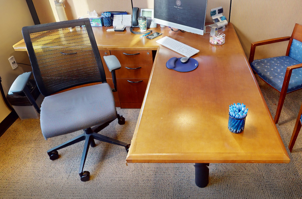 L-shaped desk