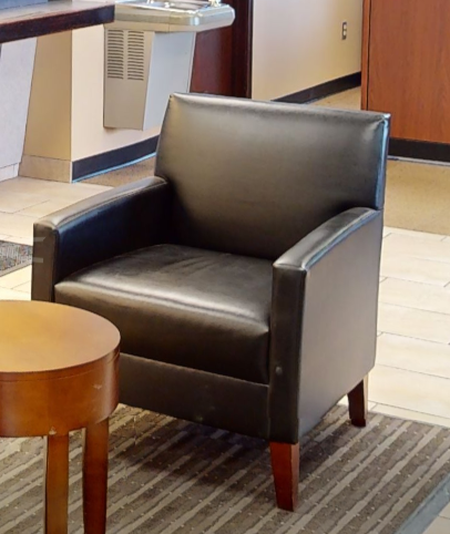 Black lounge chair