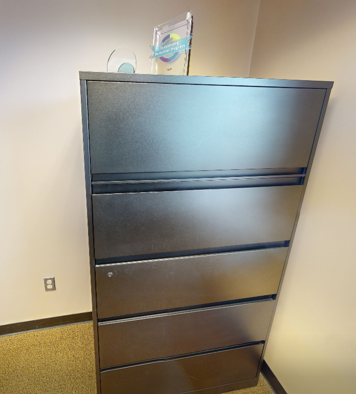 5D Lateral Filing cabinet, blk