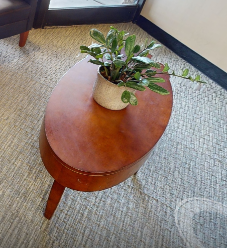Oval coffee table