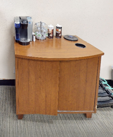 Coffee station cabinet