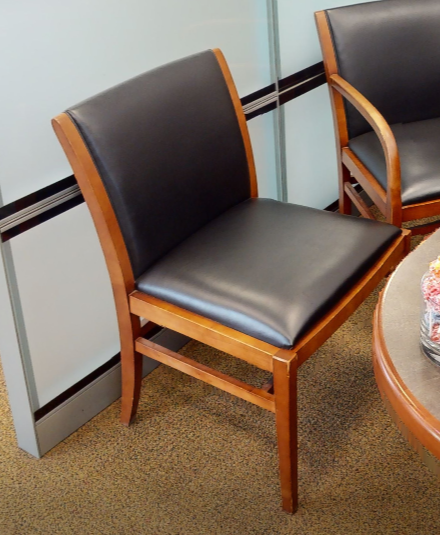 Black side chair no arms