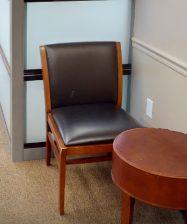 Black side chair no arms