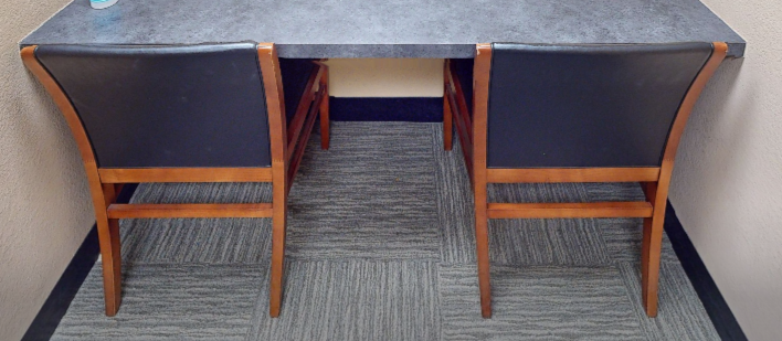 Black side chair no arms