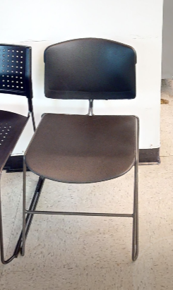 Side chair no arms, blk