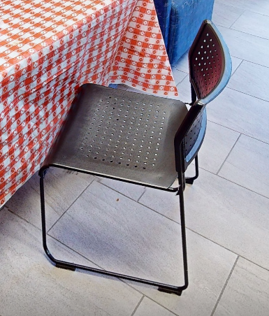 Side chair no arms, blk