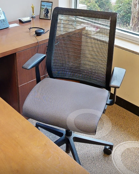 Task chair with arms