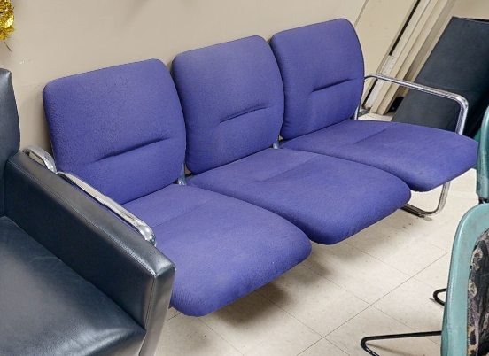Electric blue couch