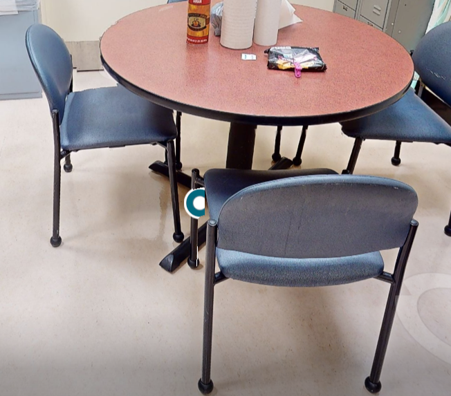 Blue side chairs no arms