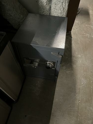 Large grey safe