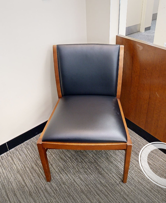 Black side chair no arms