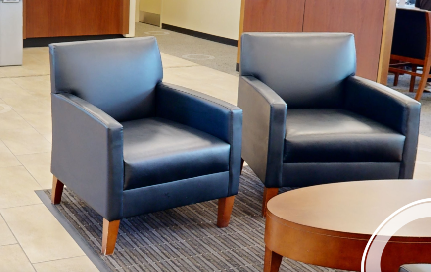 Black lounge chair