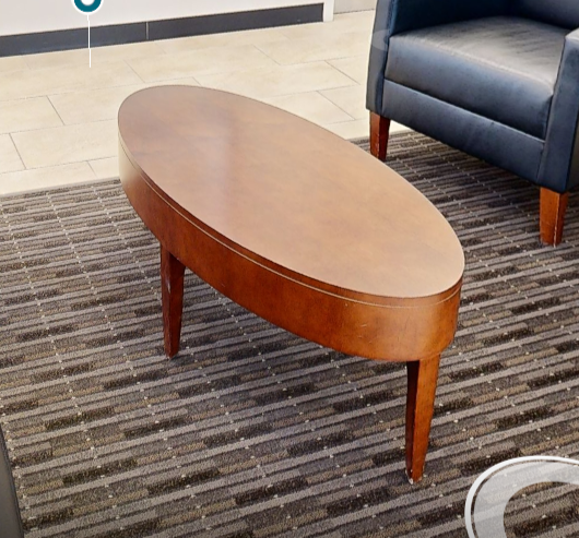 Oval coffee table, wood