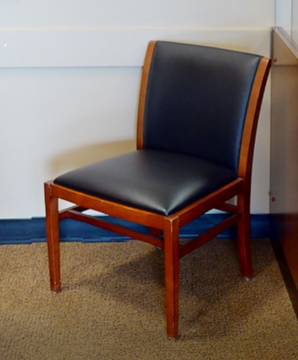 Black guest chair no arms