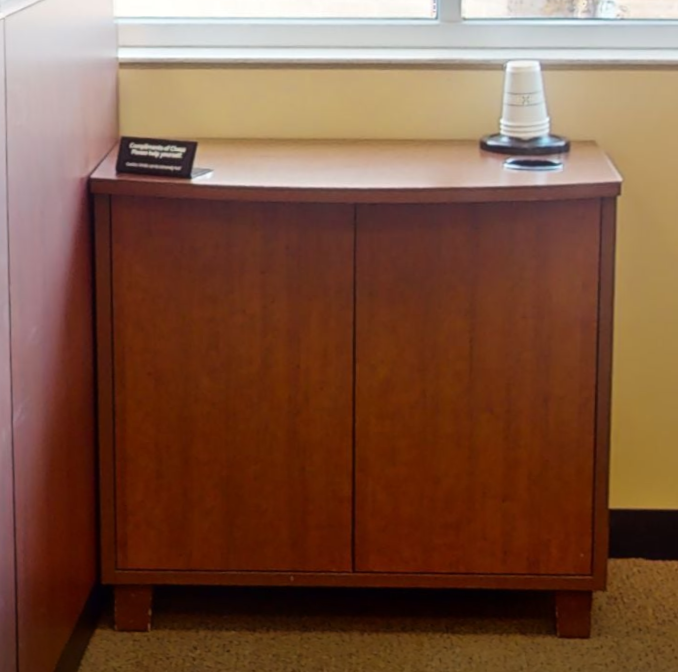 Coffee station cabinet, wood